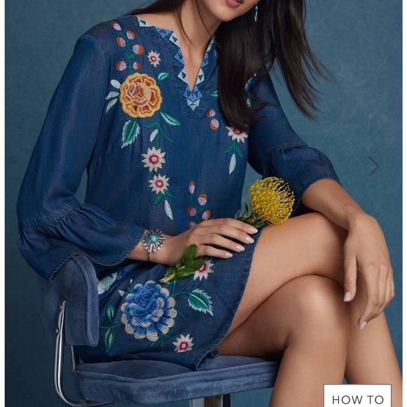 Johnny Was Ruffle Sleeve Dress Size Small - Picture 9 of 9